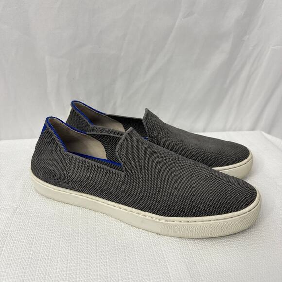 Rothys Womens Size 10.5 Original Sneaker Slip On Gray Knit - Picture 1 of 10